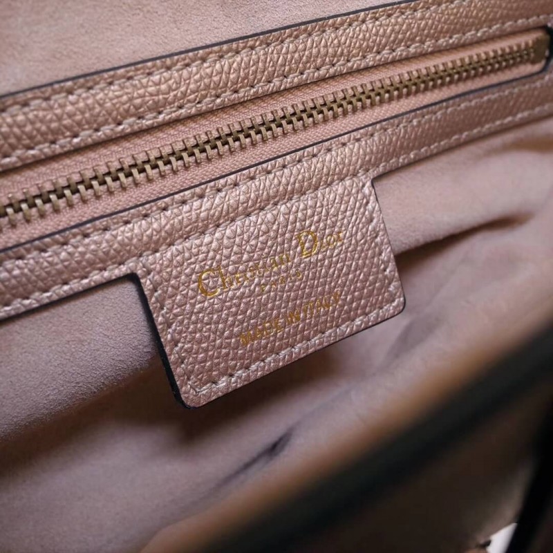 Replica Christian Dior Grained Calfskin Saddle Bag M0446
