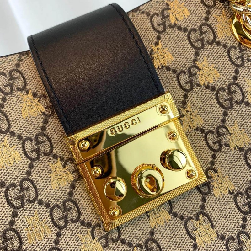 Replica Gucci Padlock Small Gg Bees Shoulder Bag 498156