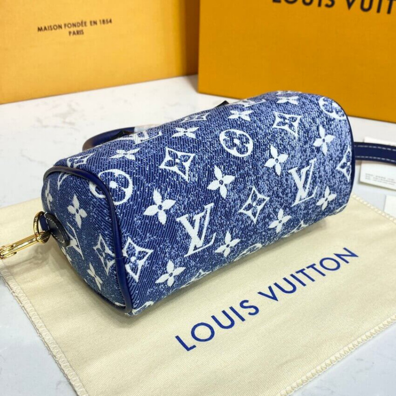 Replica Louis Vuitton Monogram Jacquard Denim Nano Speedy M81168 M81213