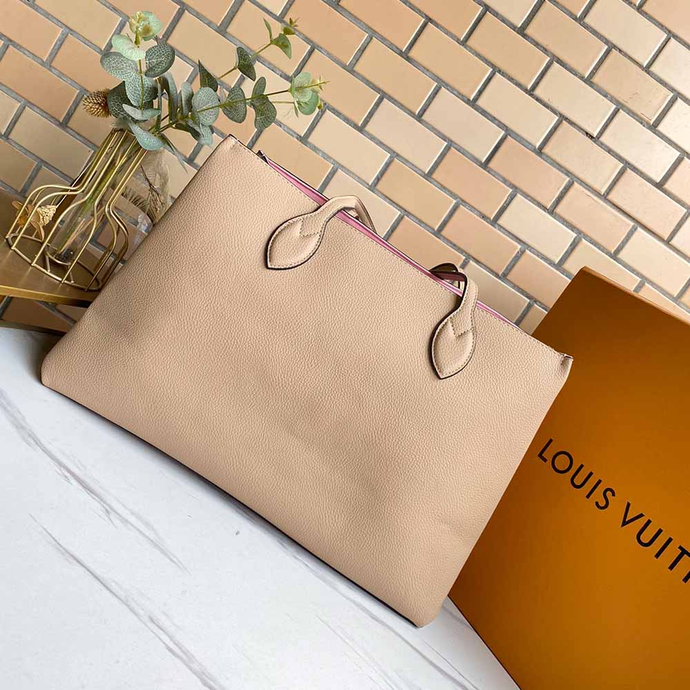 Replica Louis Vuitton Lockme Shopper M57346 Beige/Black/Green