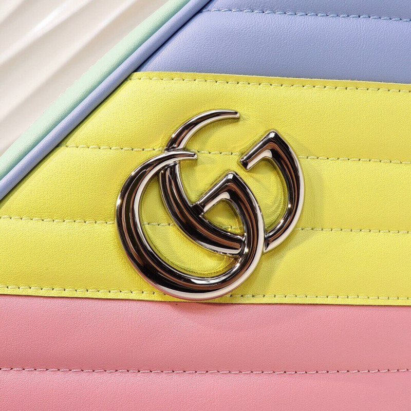 Replica Gucci Gg Marmont Small Shoulder Bag In Pastel And Rainbow 447632