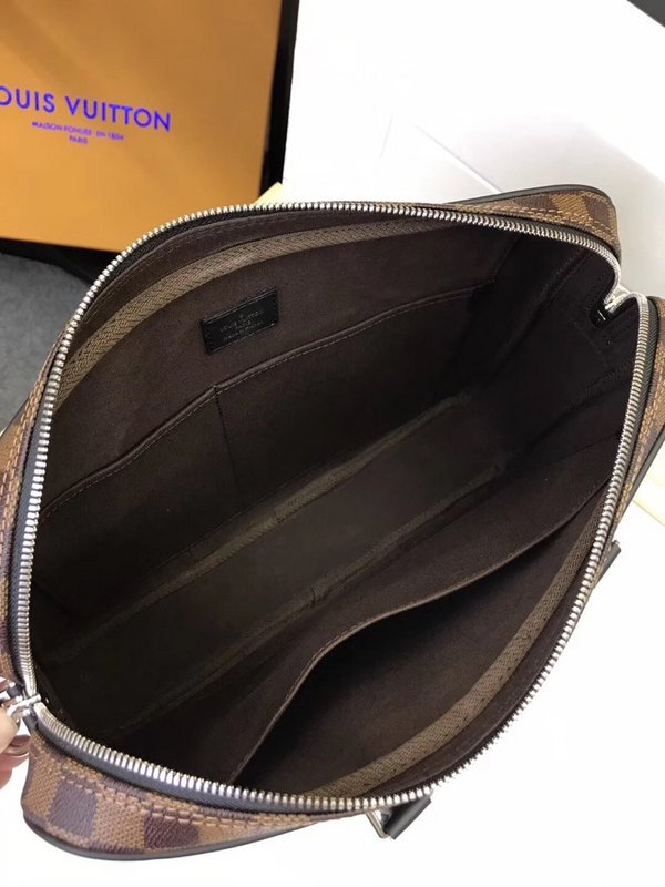 Replica Louis Vuitton Porte-Documents Voyage Pm N41466 Brown Plaid