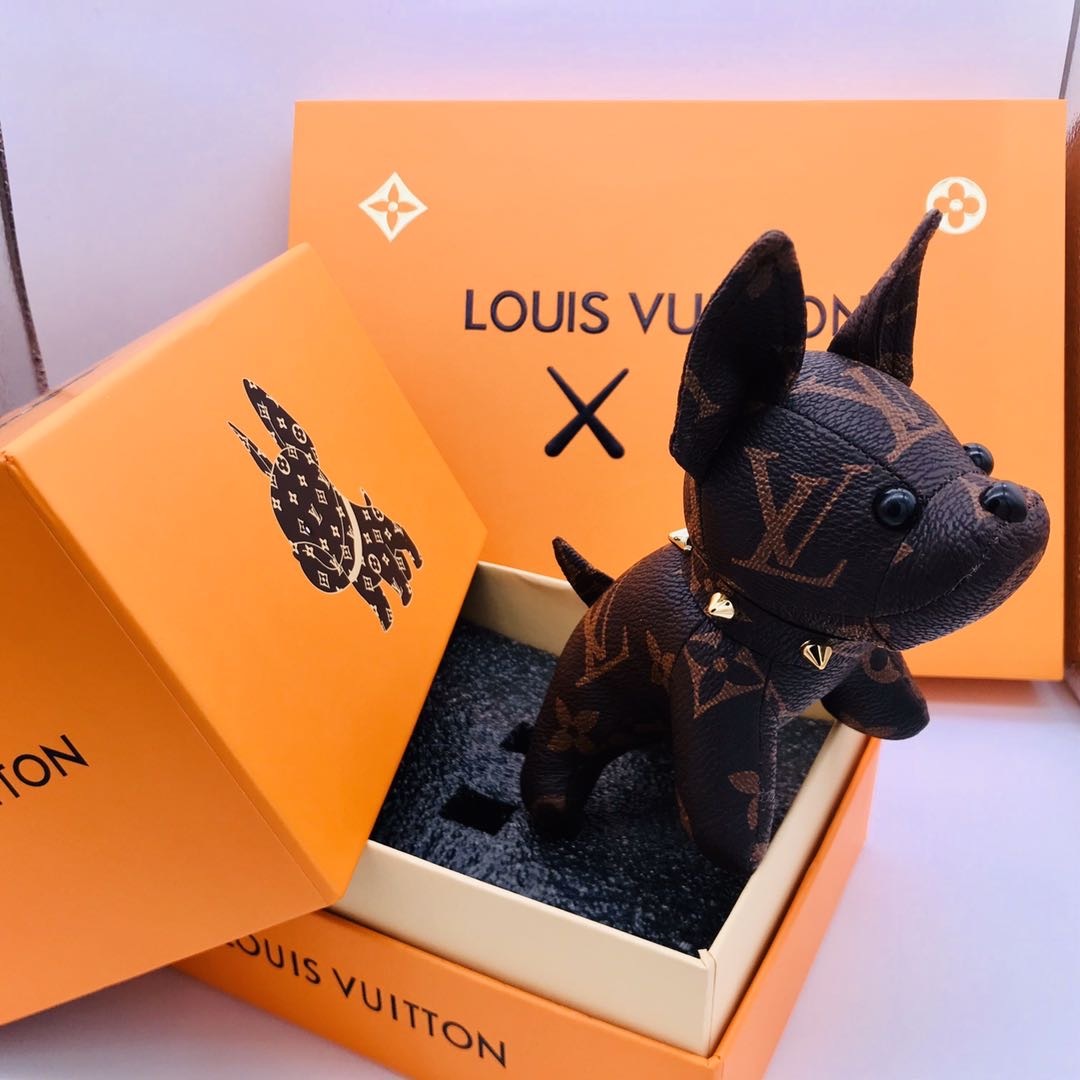 Replica Louis Vuitton Cute French Bulldog Bag Charm And Key Holder