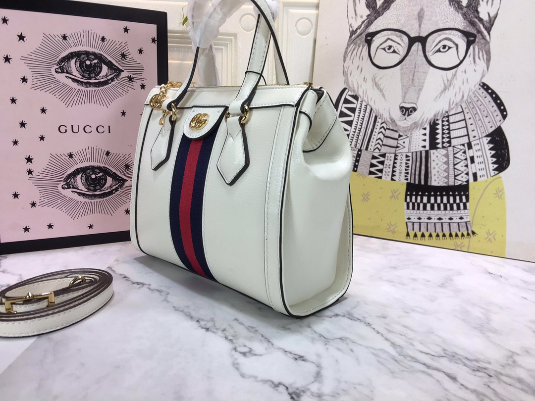 Replica Gucci Ophidia Small Tote Bag Black/White