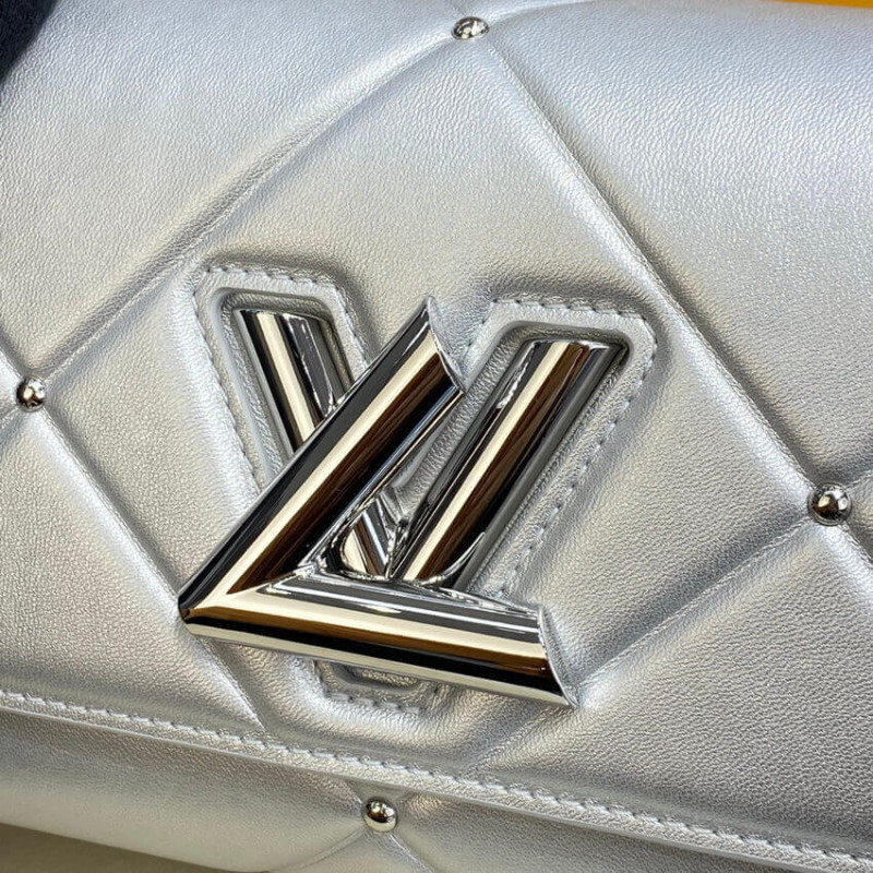 Replica Louis Vuitton Sheepskin Leather Twist Pm M59031 Argent