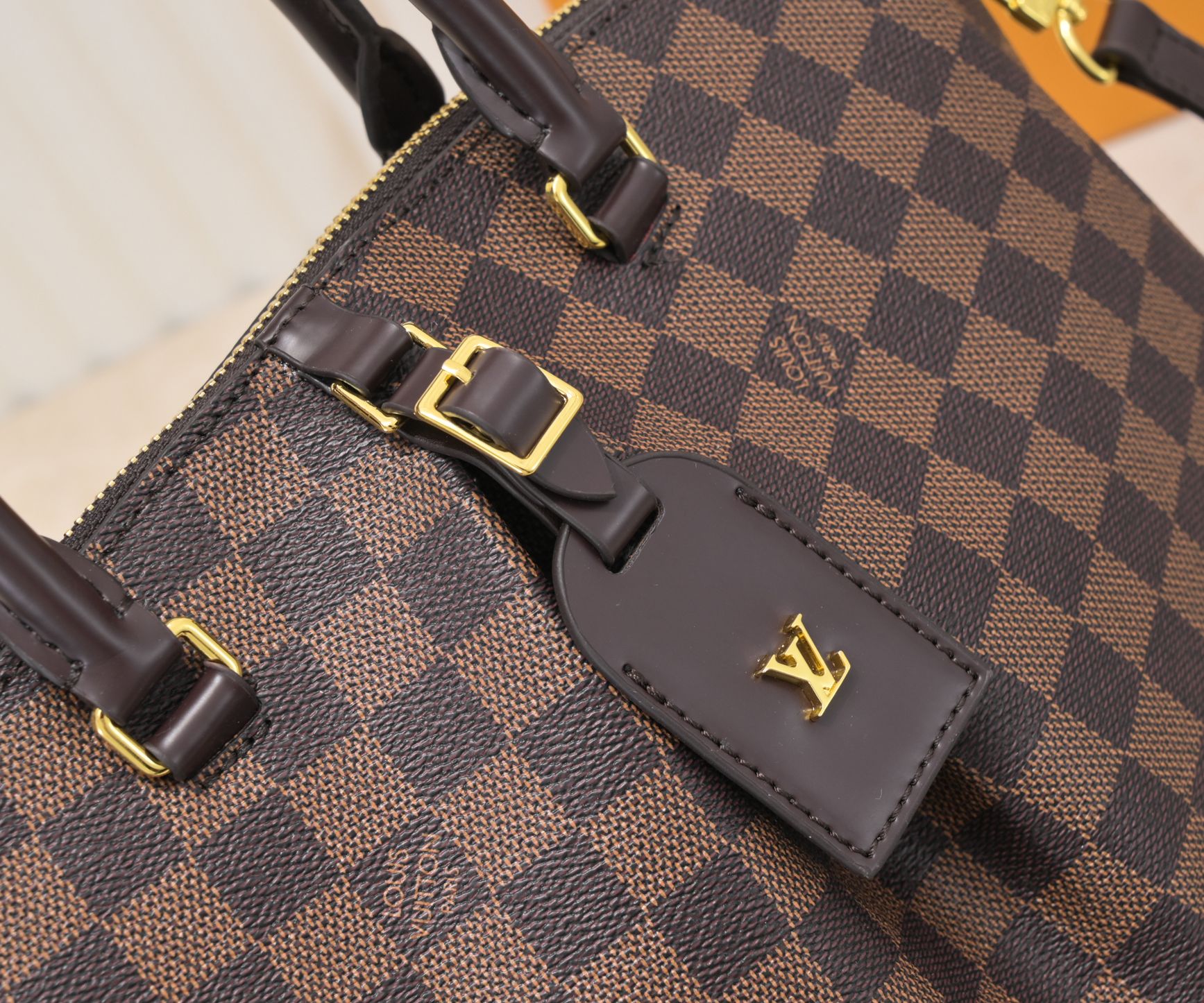 Replica Louis Vuitton Brown Damier Boetie Pm/Mm