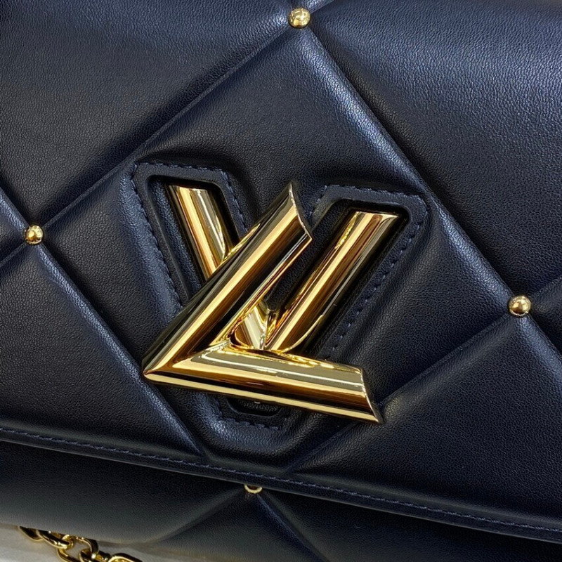 Replica Louis Vuitton Sheepskin Leather Twist Mm M59029 Black