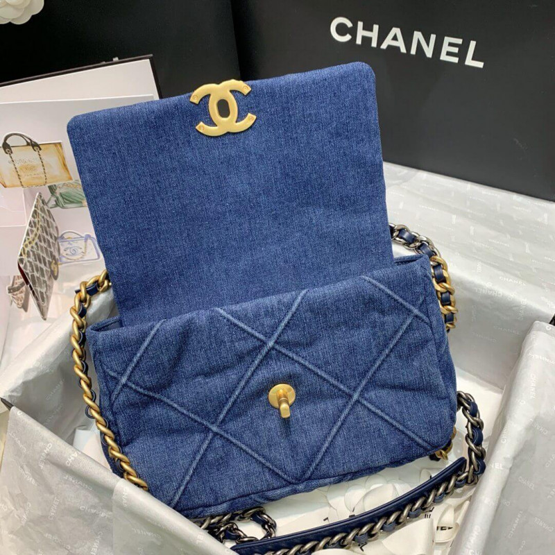 Replica Chanel 19 Small Flap Bag As1160 Denim