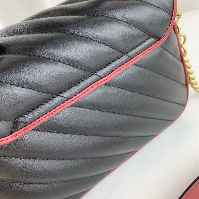 Replica Gucci Gg Marmont Mini Top Handle Bag 583571 Black