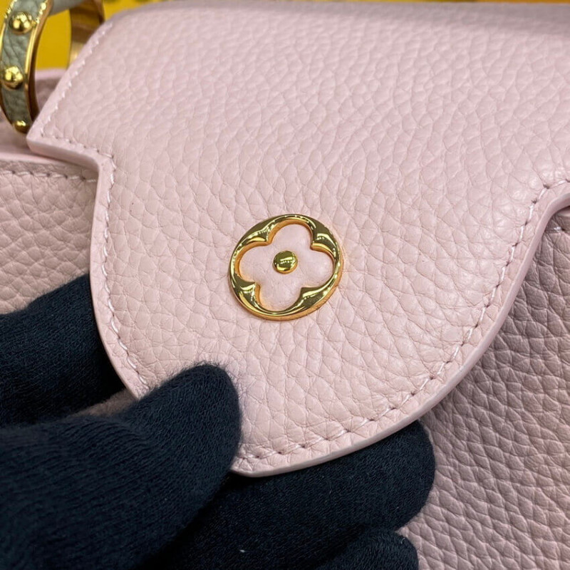 Replica Louis Vuitton Capucines Bb M59061 Rose/Beige