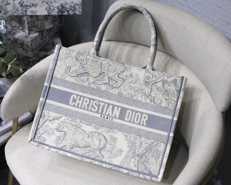 Replica Dior Small Book Tote Gray/Pink/Blue