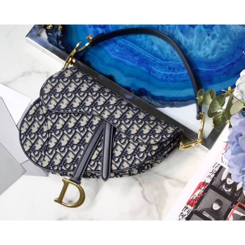 Replica Christian Dior Oblique Saddle Bag M0446