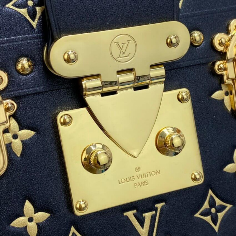 Replica Louis Vuitton Petite Malle Monogram Metal Bag M57817