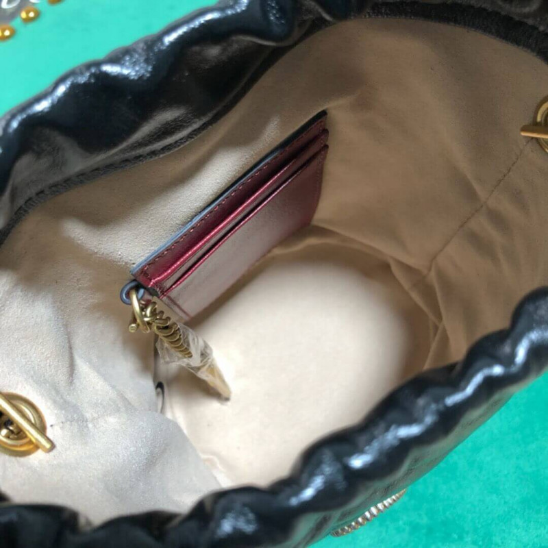 Replica Gucci Gg Marmont Mini Bucket Bag 575163 Black