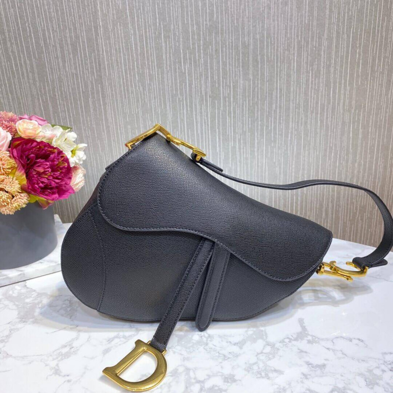 Replica Christian Dior Saddle Bag In Grained Calfskin M0446