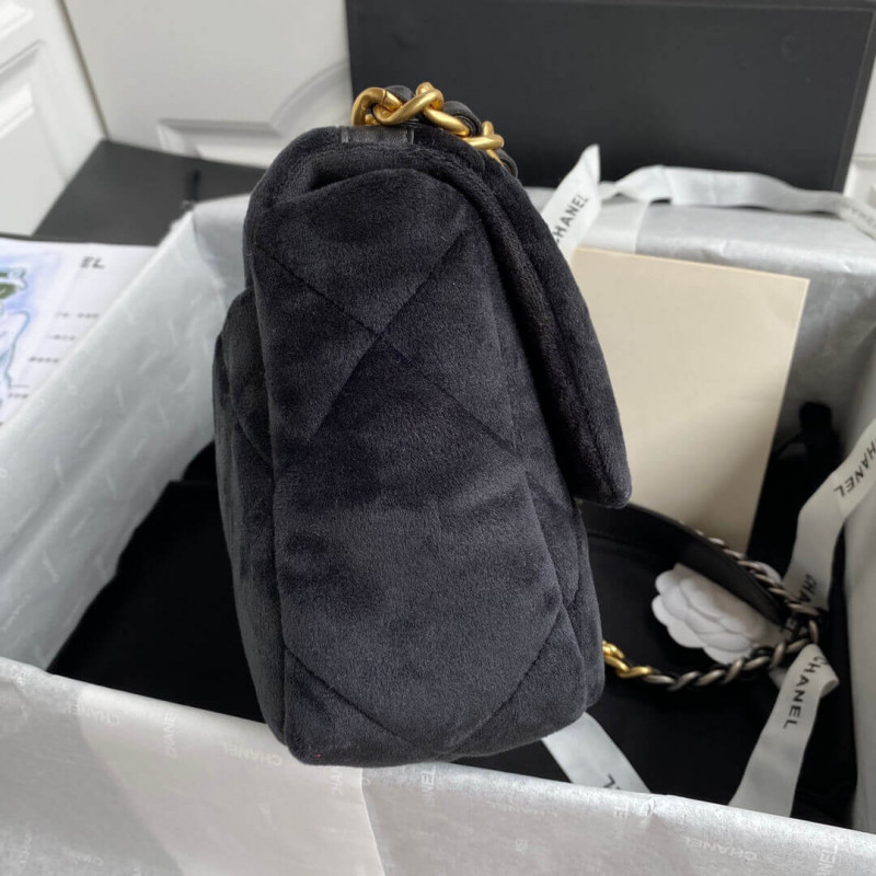 Replica Chanel 19 Small Velvet Flap Bag As1160
