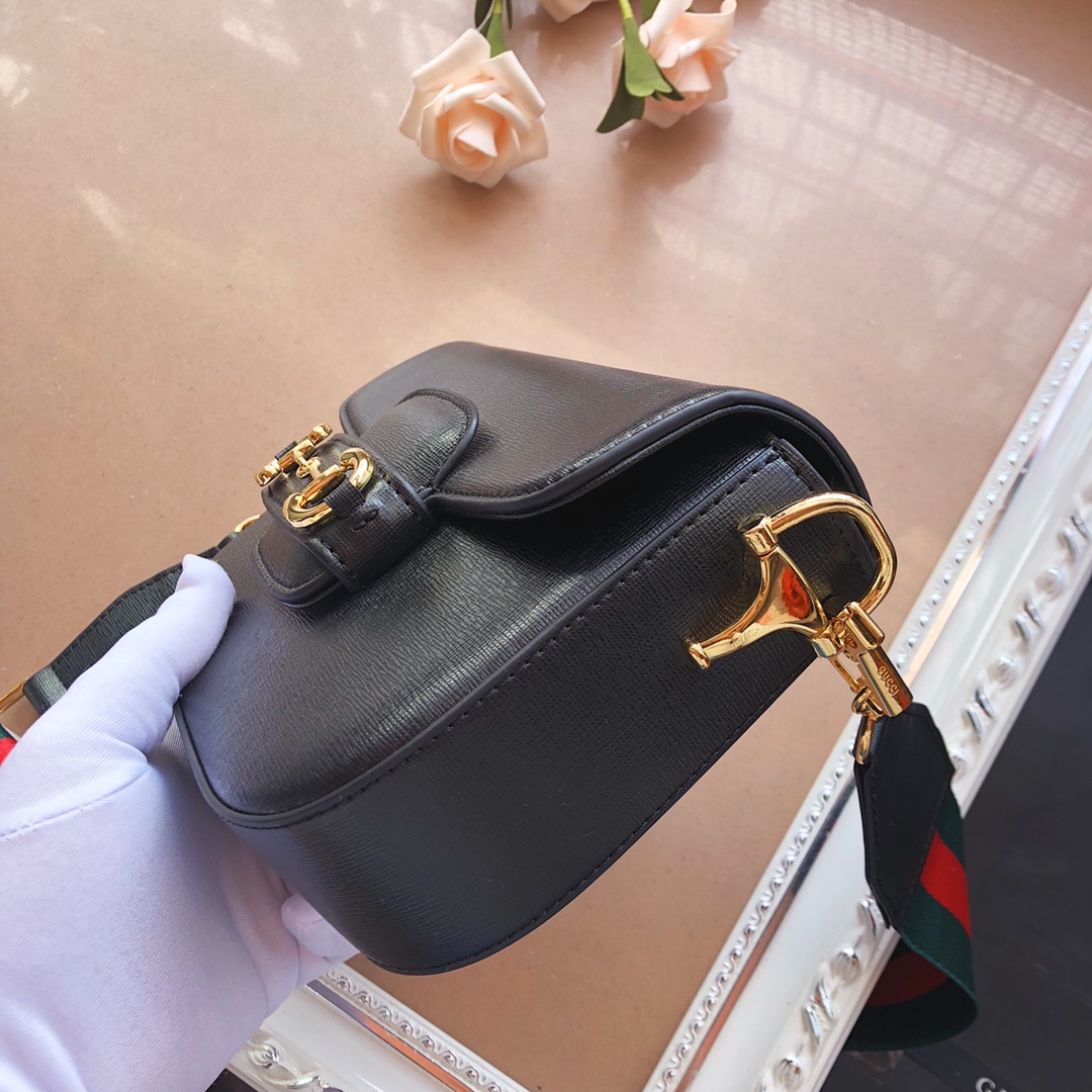 Replica Gucci Horsebit 1955 Mini Bag Brown/Black/White