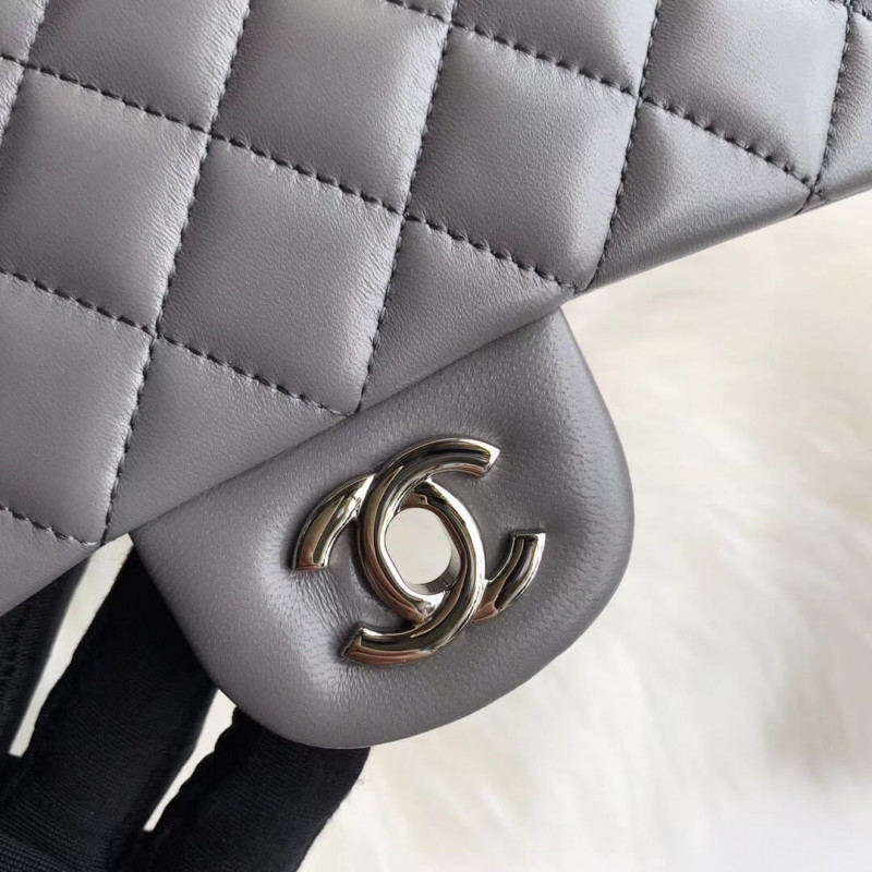 Replica Chanel 1112 Grey Medium Size 2.55 Lambskin Leather Flap Bag