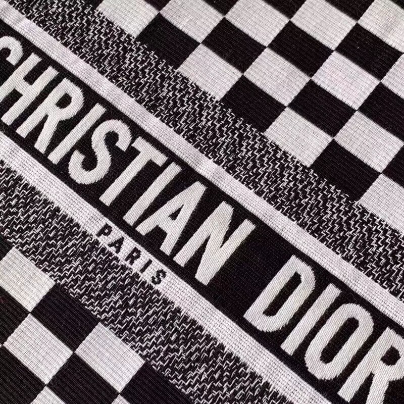 Replica Christian Dior Book Tote Black And White Bag M1286
