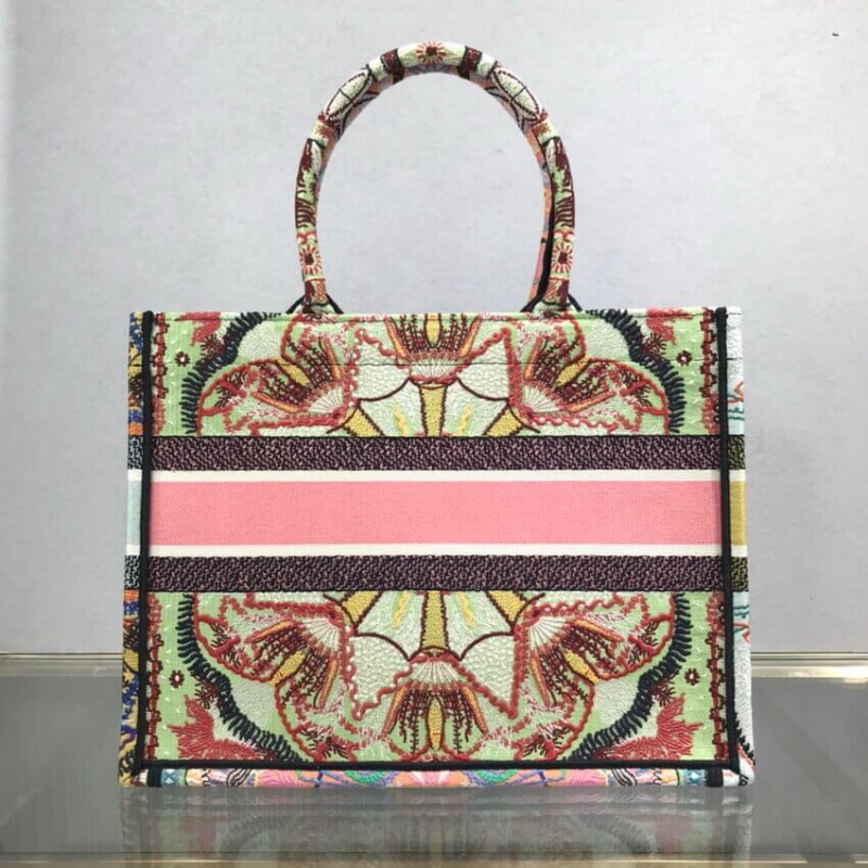 Replica Dior Small Book Tote Multicolor In Lights Embroidery M1296