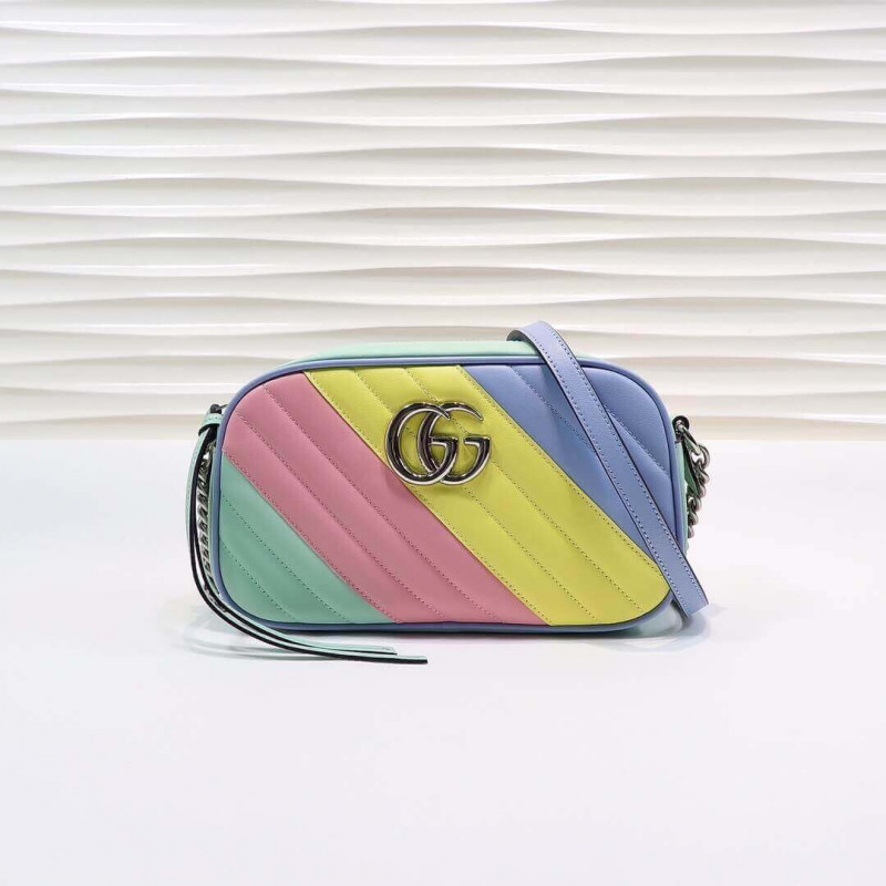 Replica Gucci Gg Marmont Small Shoulder Bag In Pastel And Rainbow 447632