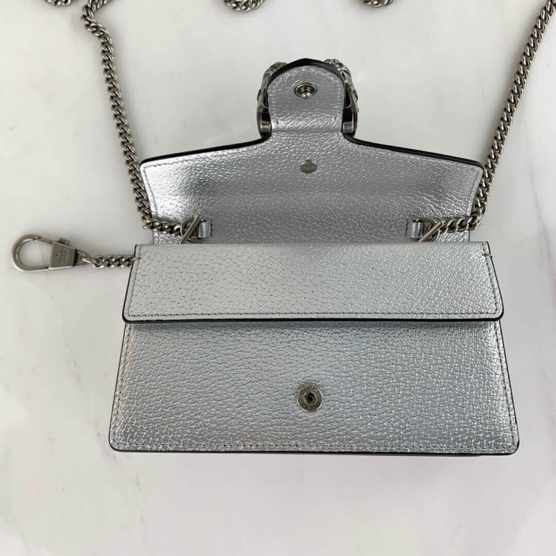 Replica Gucci Silver Dionysus Super Mini Bag 476432