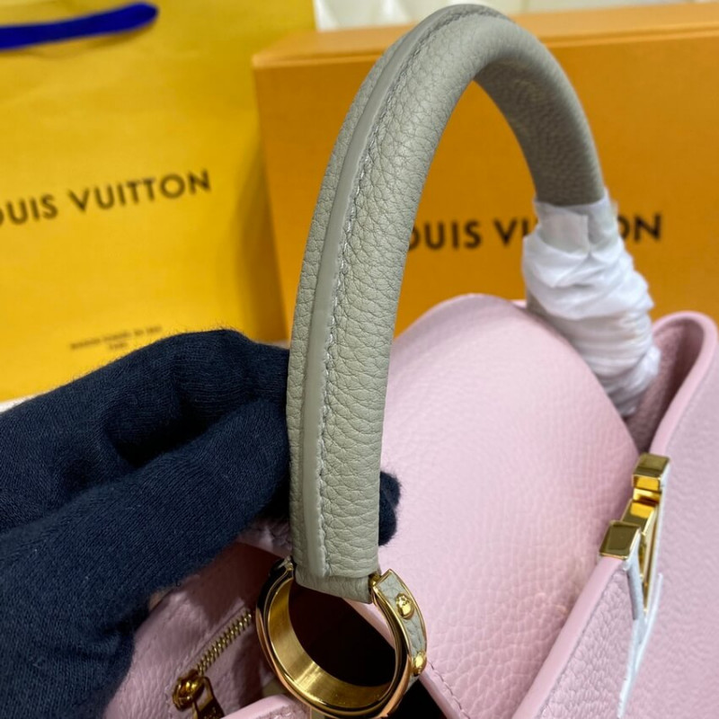 Replica Louis Vuitton Capucines Mm M59020 Rose/Beige