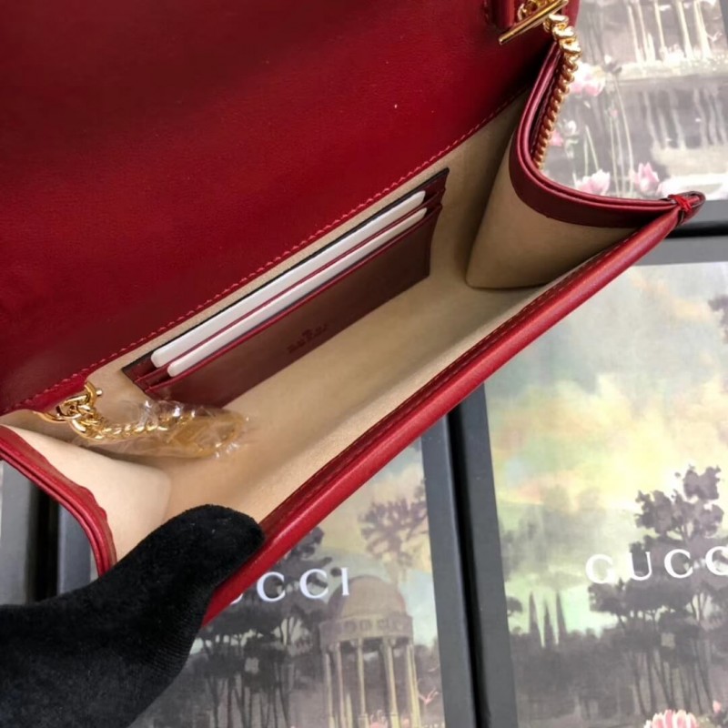 Replica Gucci Smooth Leather Rajah Mini Bag 573797