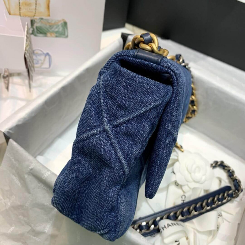 Replica Chanel 19 Small Flap Bag As1160 Denim