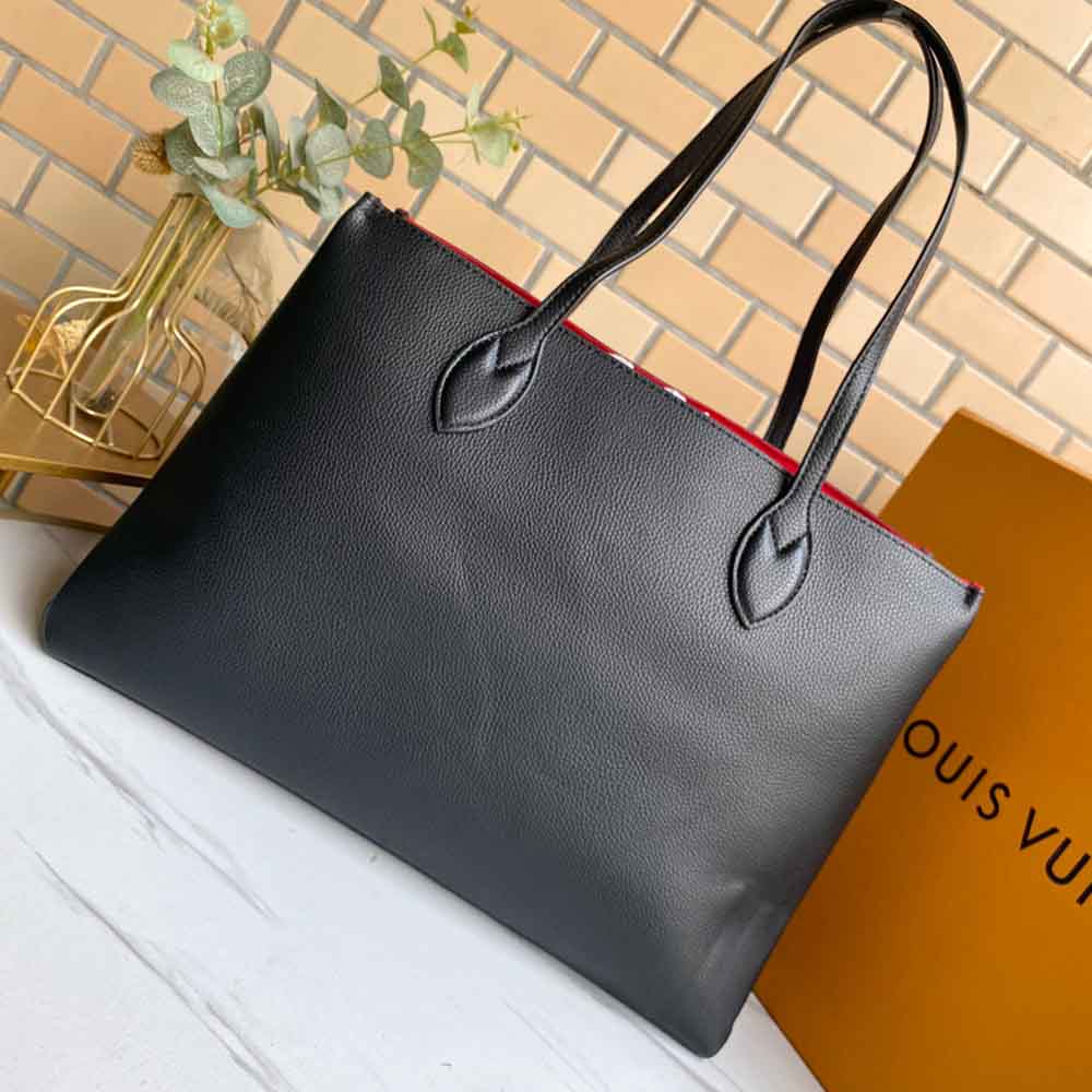 Replica Louis Vuitton Lockme Shopper M57346 Beige/Black/Green