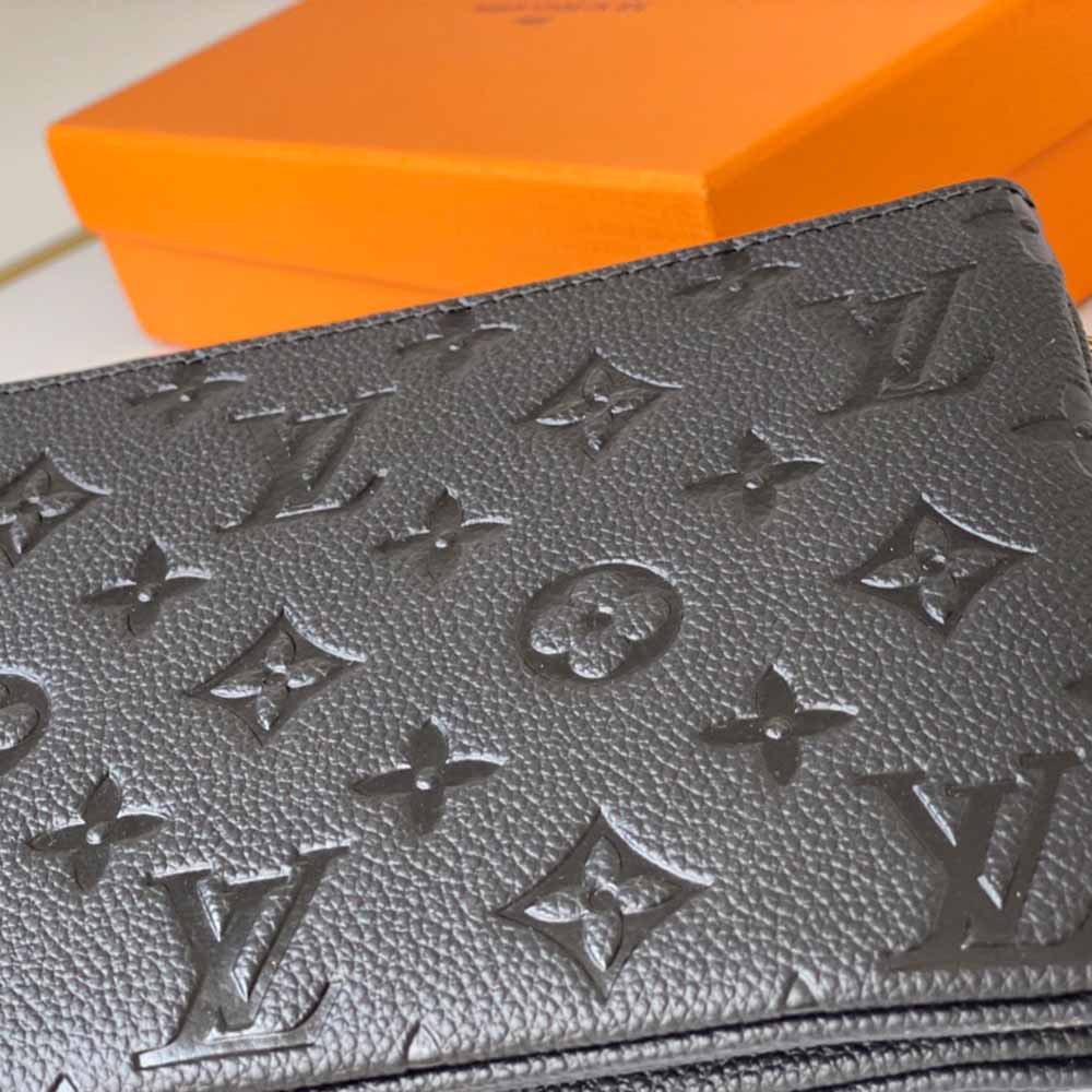 Replica Louis Vuitton Aaa- Double Zip Pochette M68568 Black/Blue