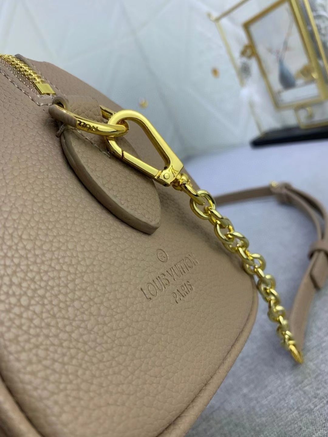 Replica Louis Vuitton Speedy Bandoulière 20 Bicolor Monogram Empreinte Leather M46575
