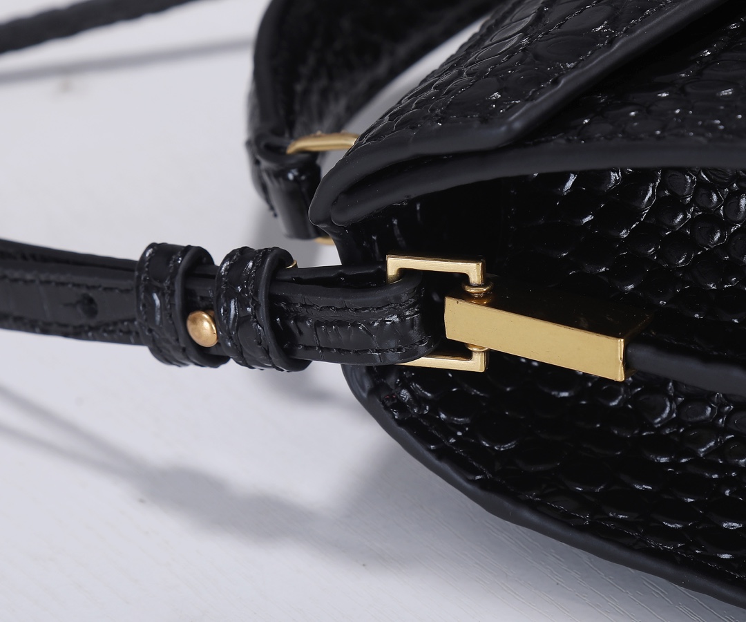 Replica Ysl Cassandra Crocodile Leather Mini Top Handle Bag