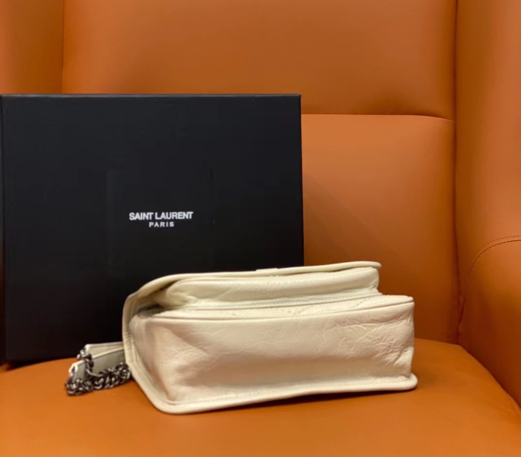 Replica Ysl Saint Laurent Niki Baby Mini Quilted Crinkled Glossed-Leather Shoulder Bag 6331600En04