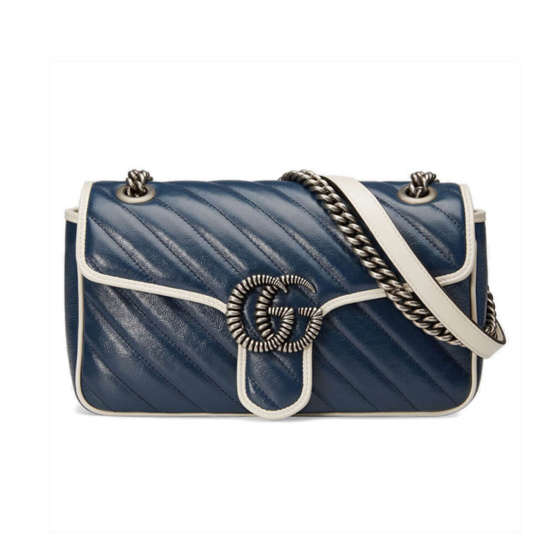 Replica Gucci Gg Marmont Small Shoulder Bag 443497 Blue