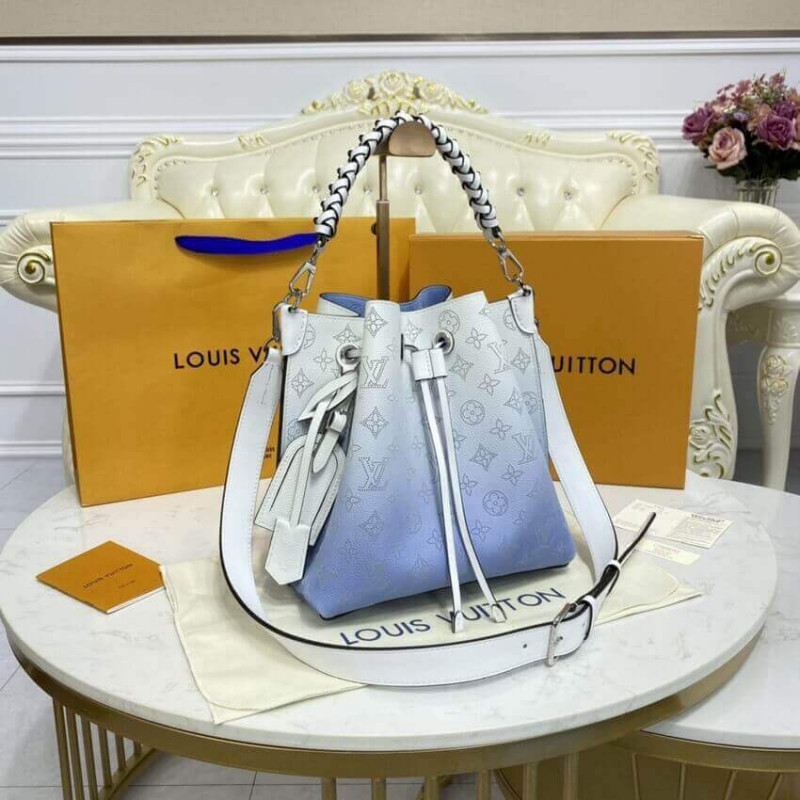 Replica Louis Vuitton Muria Bag Gradient Blue Mahina Leather M57853