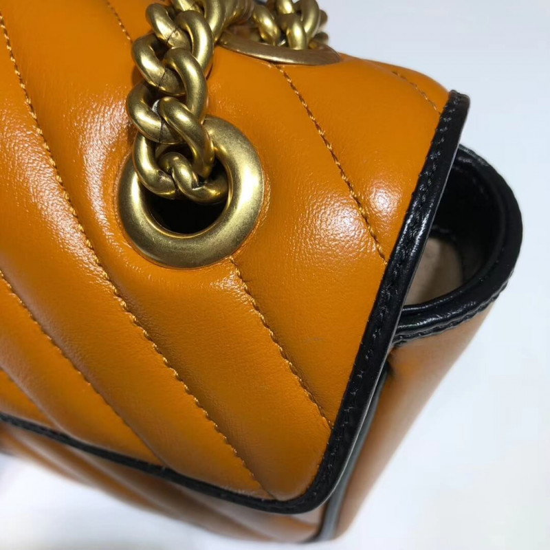 Replica Gucci Gg Marmont Small Shoulder Bag 443497 Cognac