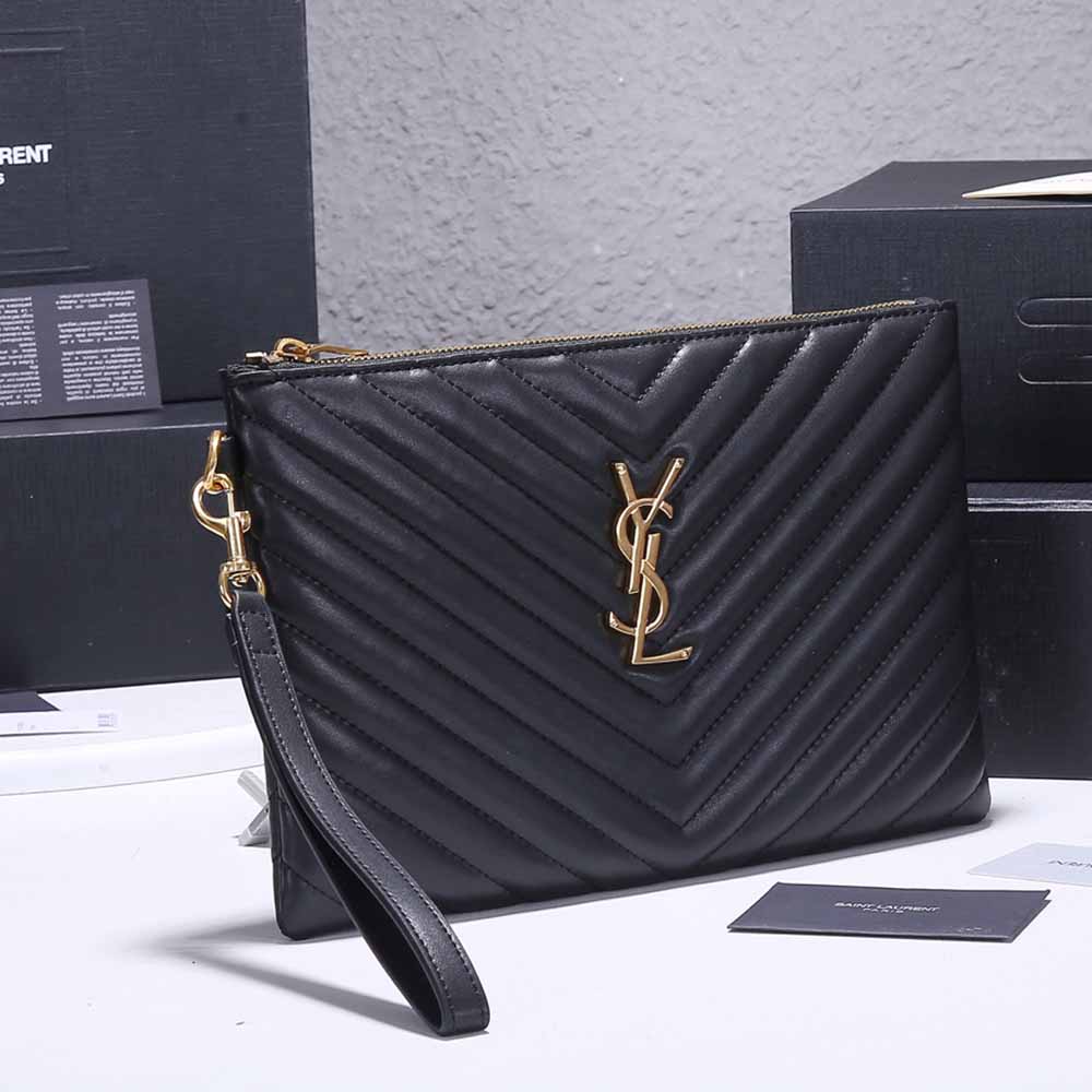 Replica Ysl Monogram Tablet Pouch In Matelasse Leather 1850