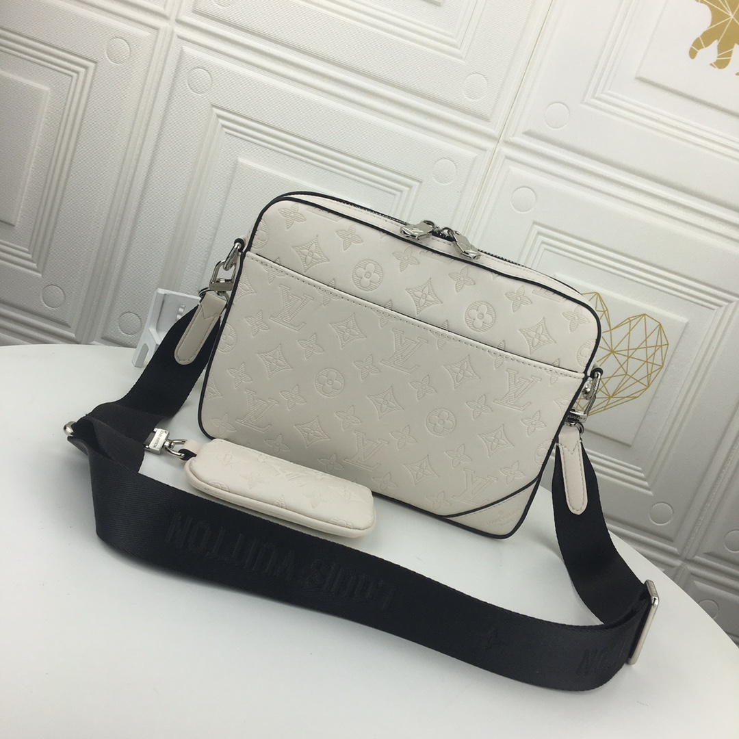 Replica Louis Vuitton Trio Messenger Embossed M69443 White/Black