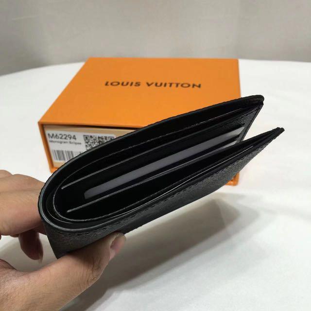 Replica Louis Vuitton Monogram Eclipse Canvas Slender Wallet Black M62294