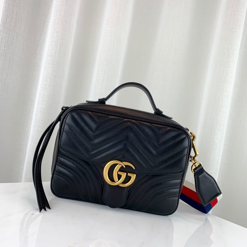 Replica Gucci Gg Marmont Matelasse Top Handle Bag 498100