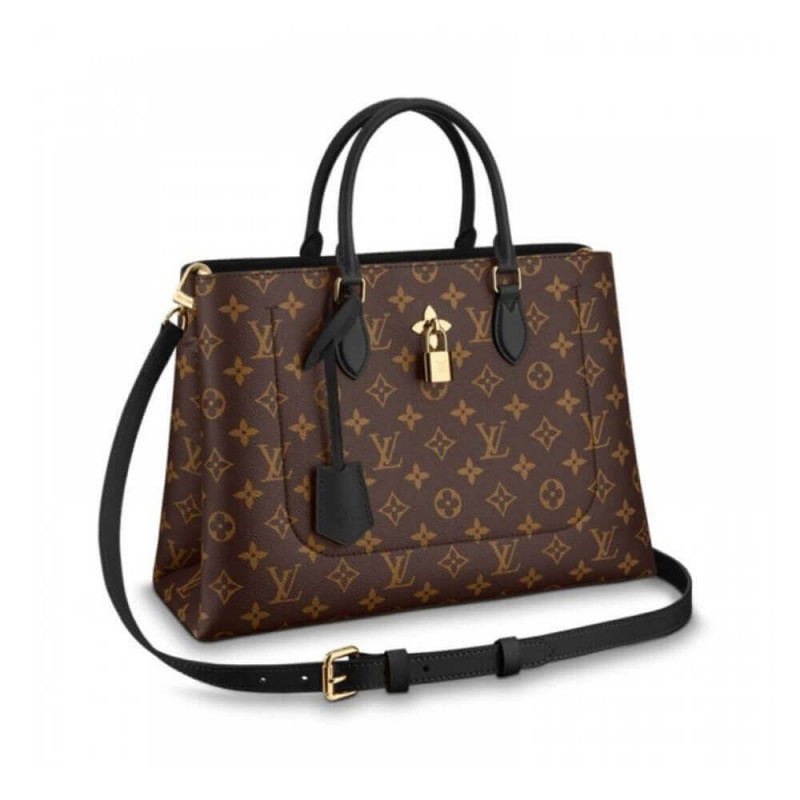 Replica Louis Vuitton Monogram Canvas Flower Tote M43550 Black