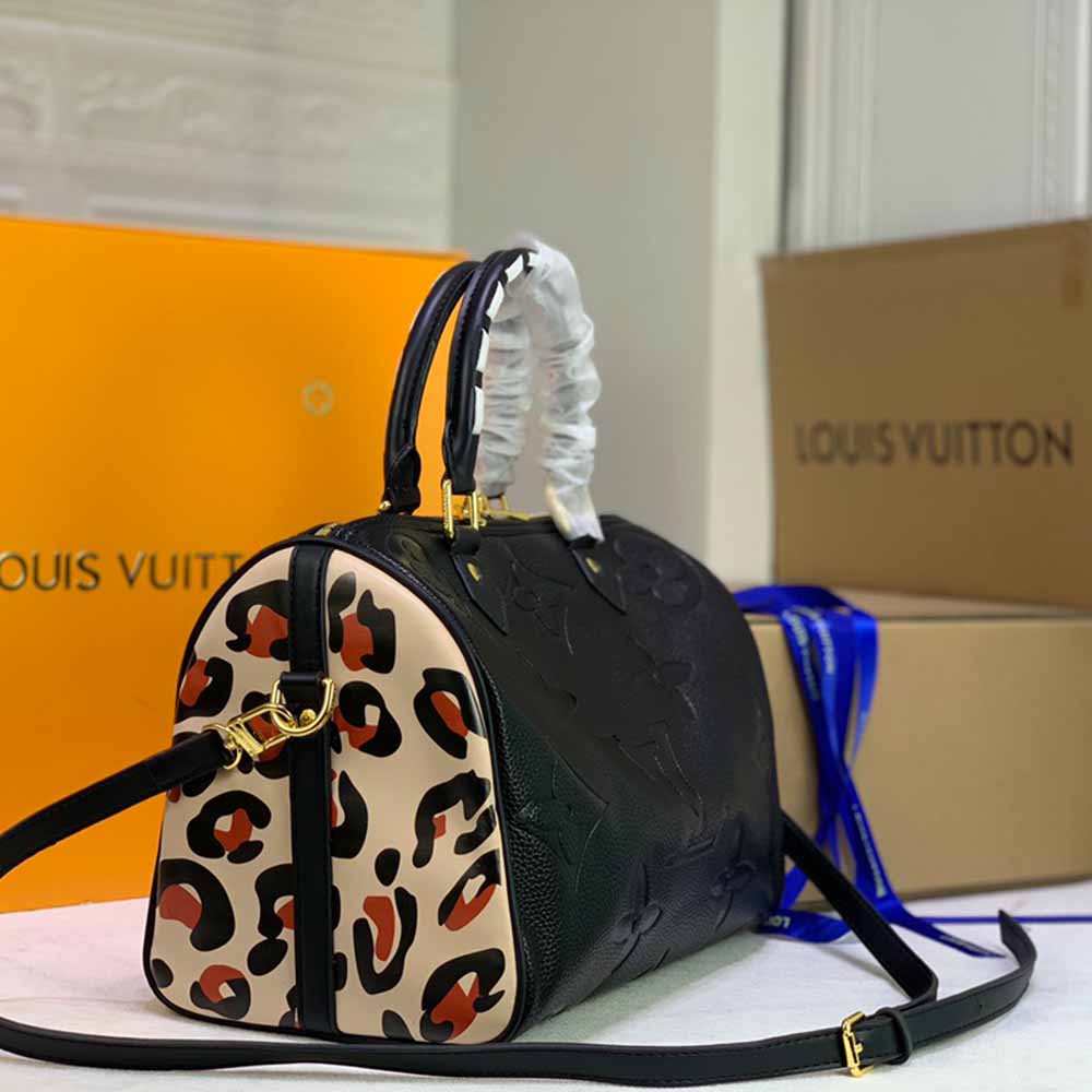 Replica Louis Vuitton Leopard Speedy Bandouliere 30/ Embossed