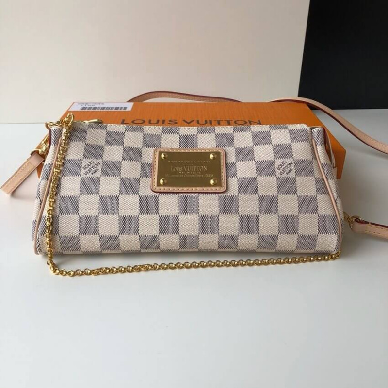 Replica Louis Vuitton Damier Azur Canvas Eva Clutch N55214