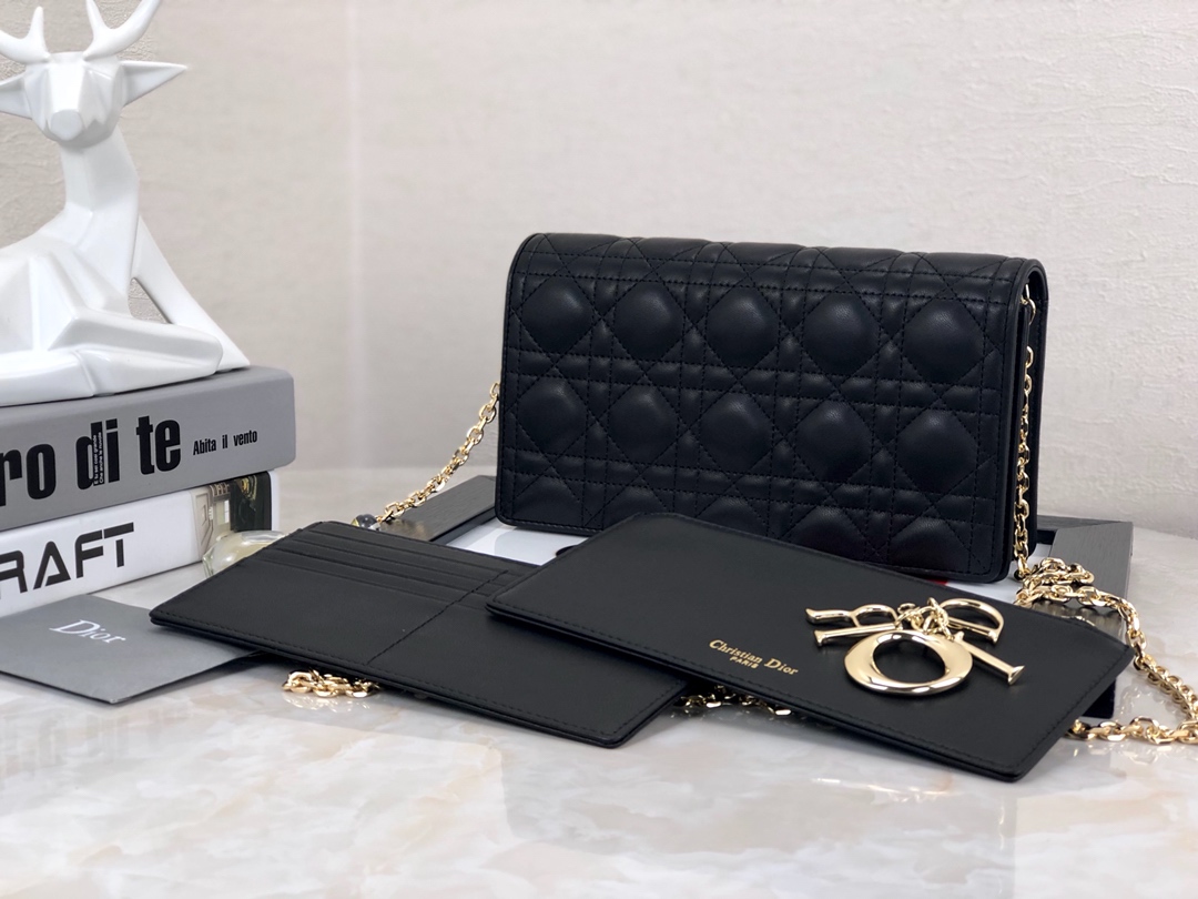 Replica Dior Lady Pouch Black/Pink