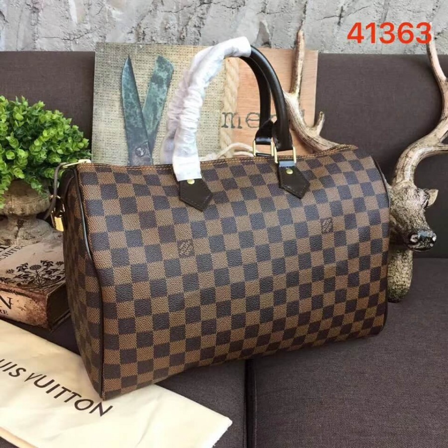 Replica Louis Vuitton Damier Ebene Canvas Speedy 35 N41363