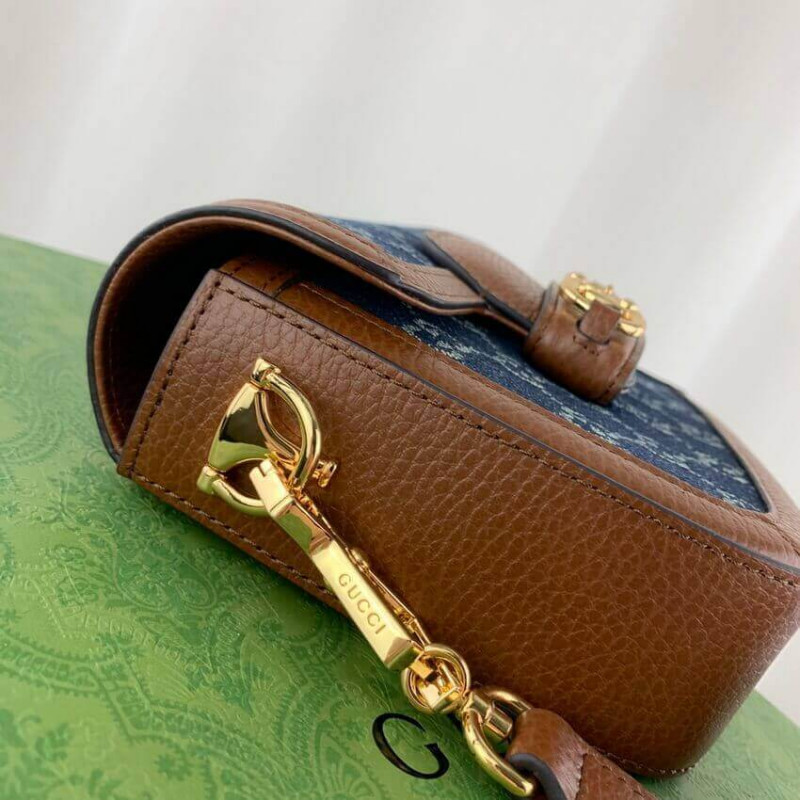 Replica Gucci Horsebit 1955 Denim Mini Bag 658574