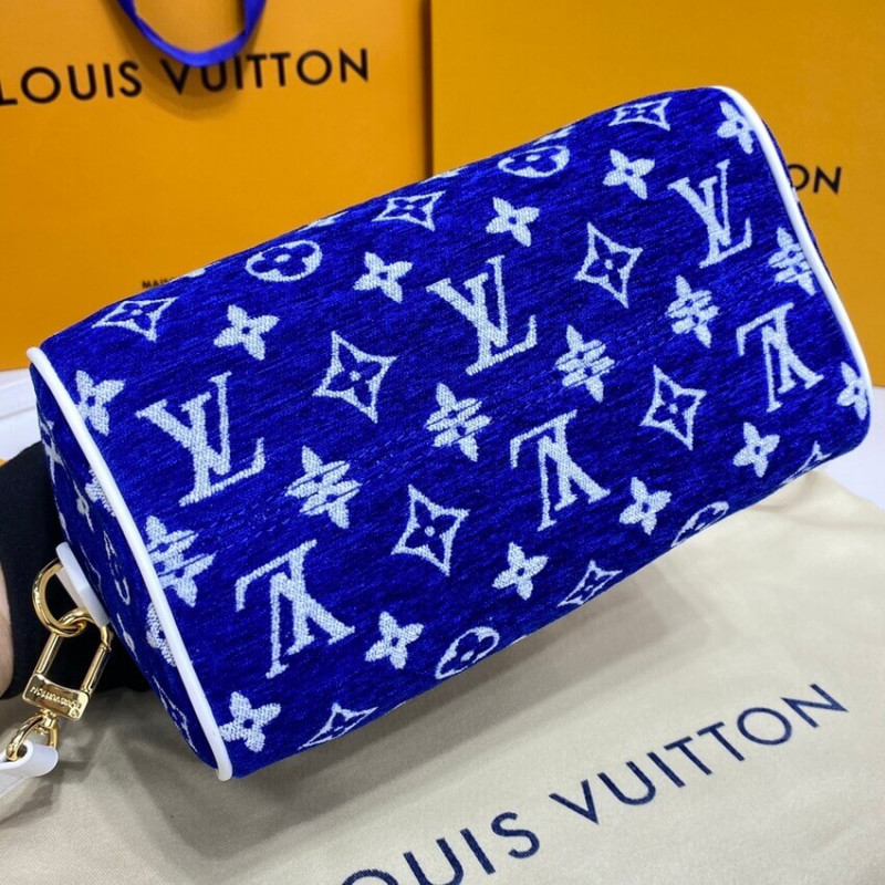 Replica Louis Vuitton Monogram Jacquard Velvet Speedy Bandouliere 20 M20751