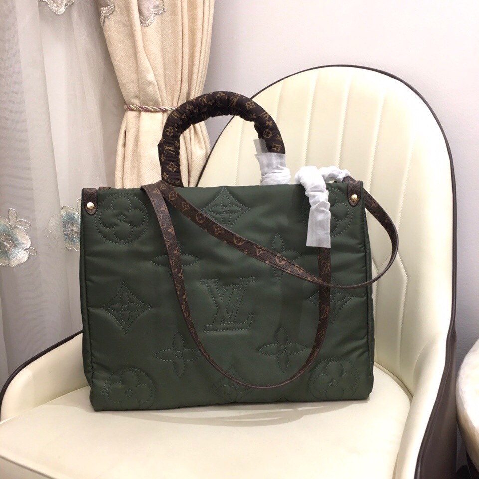 Replica Louis Vuitton Onthego Gm Tote Bag- Green