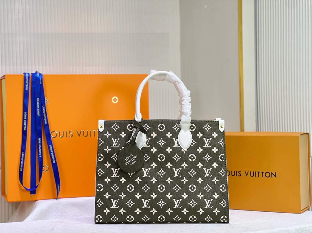 Replica Louis Vuitton Monogram A4 Leather Onthego Totes